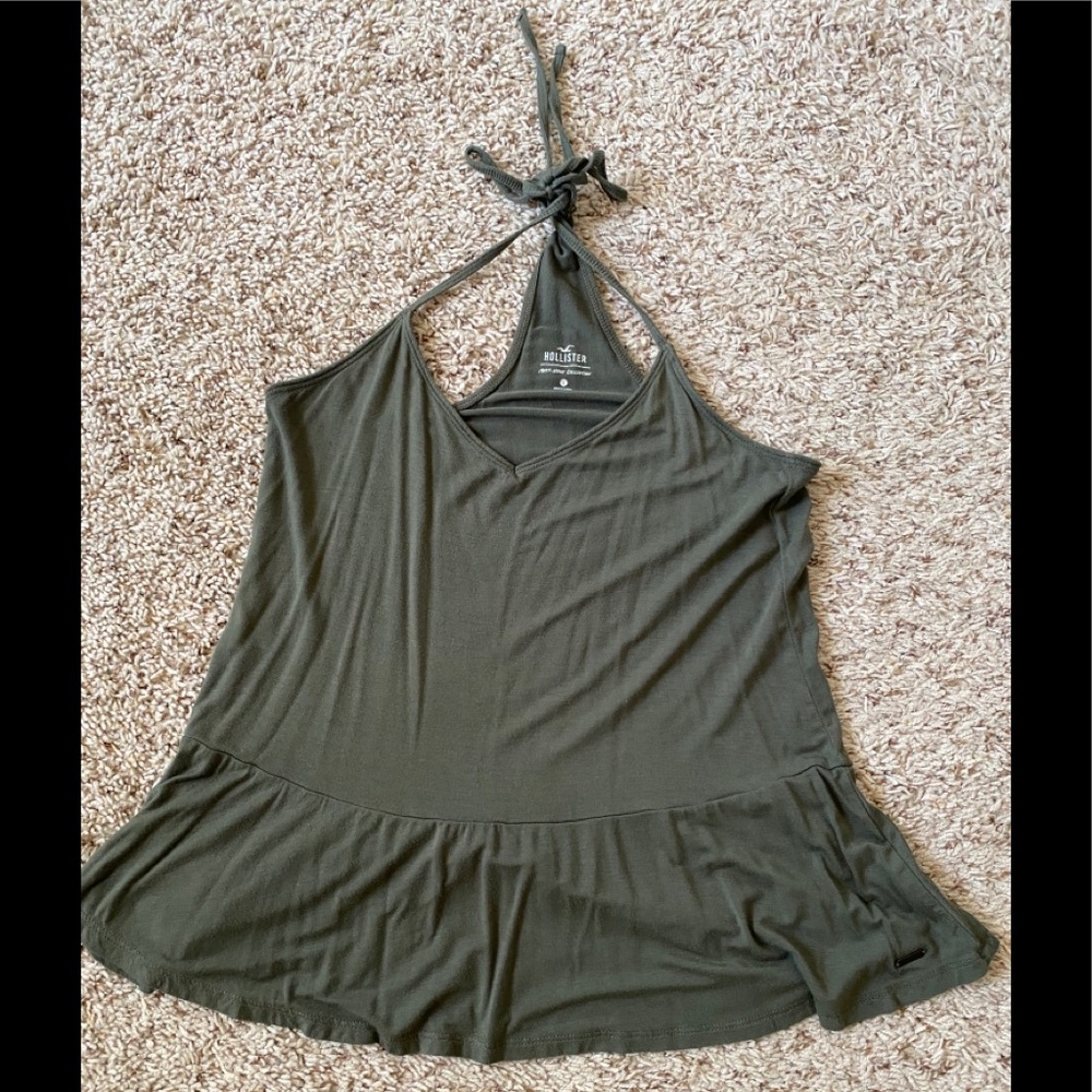 Olive green halter top